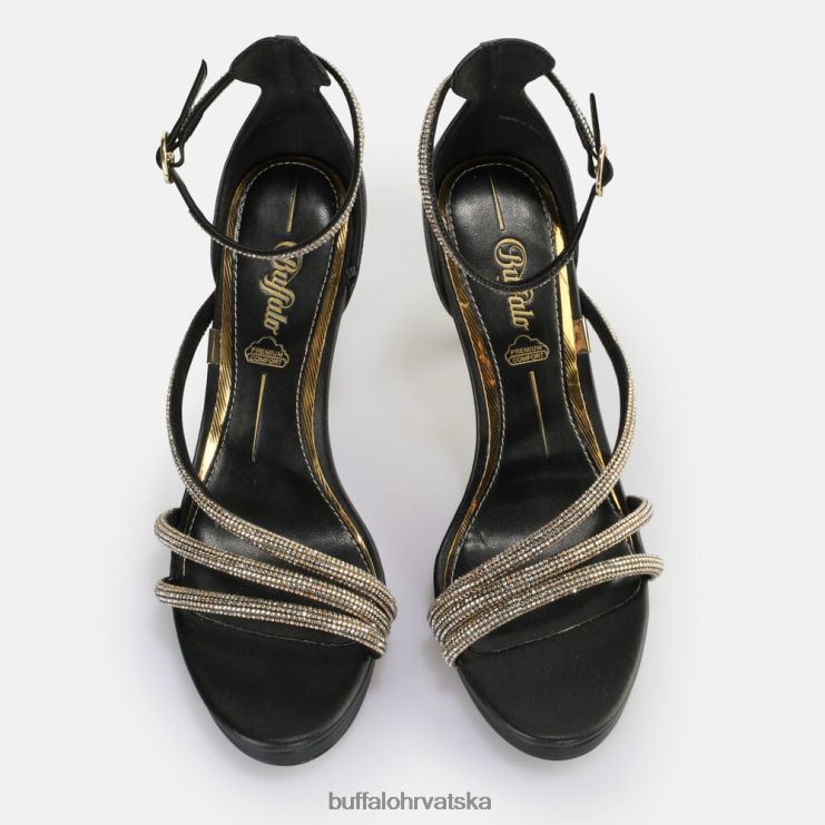 crno zlato Buffalo serena shine sandala s petom veganska |sandale TDD6T624